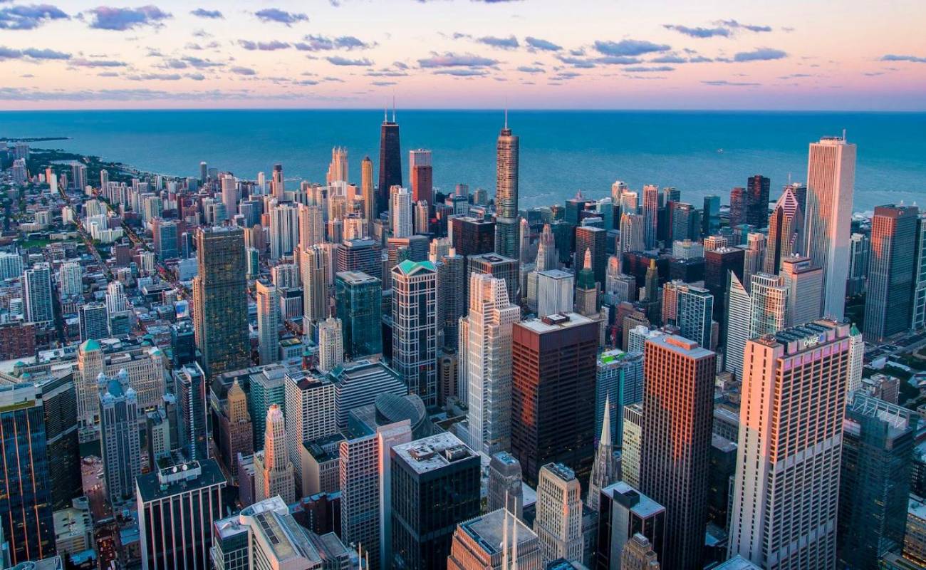 Chicago skyline from Lake Michigan, the market Wedgewood Investment Group calls home